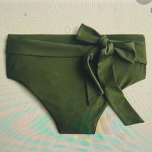 J. Crew Olive Green High-Waisted Bikini Bottom in Olive Green
